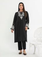 Raw Silk Shirt-Embroidered (Pret)