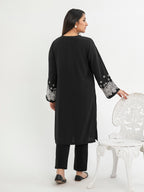 Raw Silk Shirt-Embroidered (Pret)