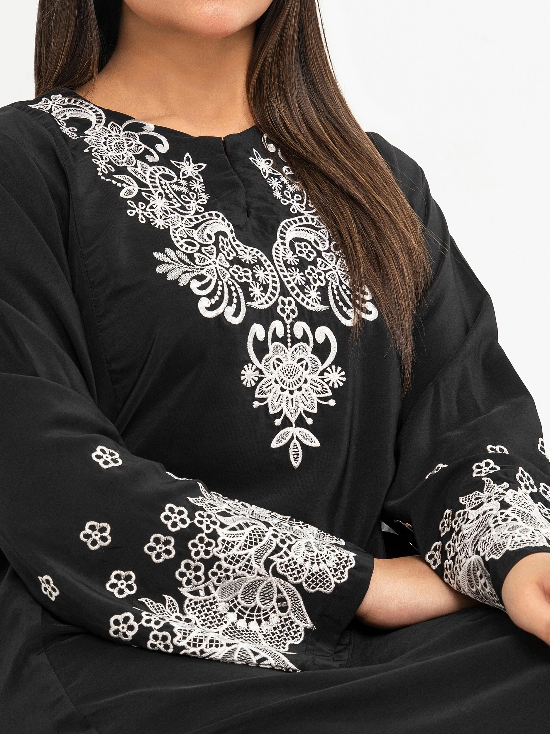 Raw Silk Shirt-Embroidered (Pret)
