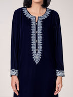Velvet Kaftan- Embroidered (Pret)