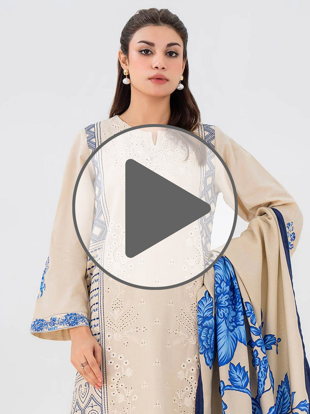 2 Piece Khaddar Suit-Embroidered (Pret)