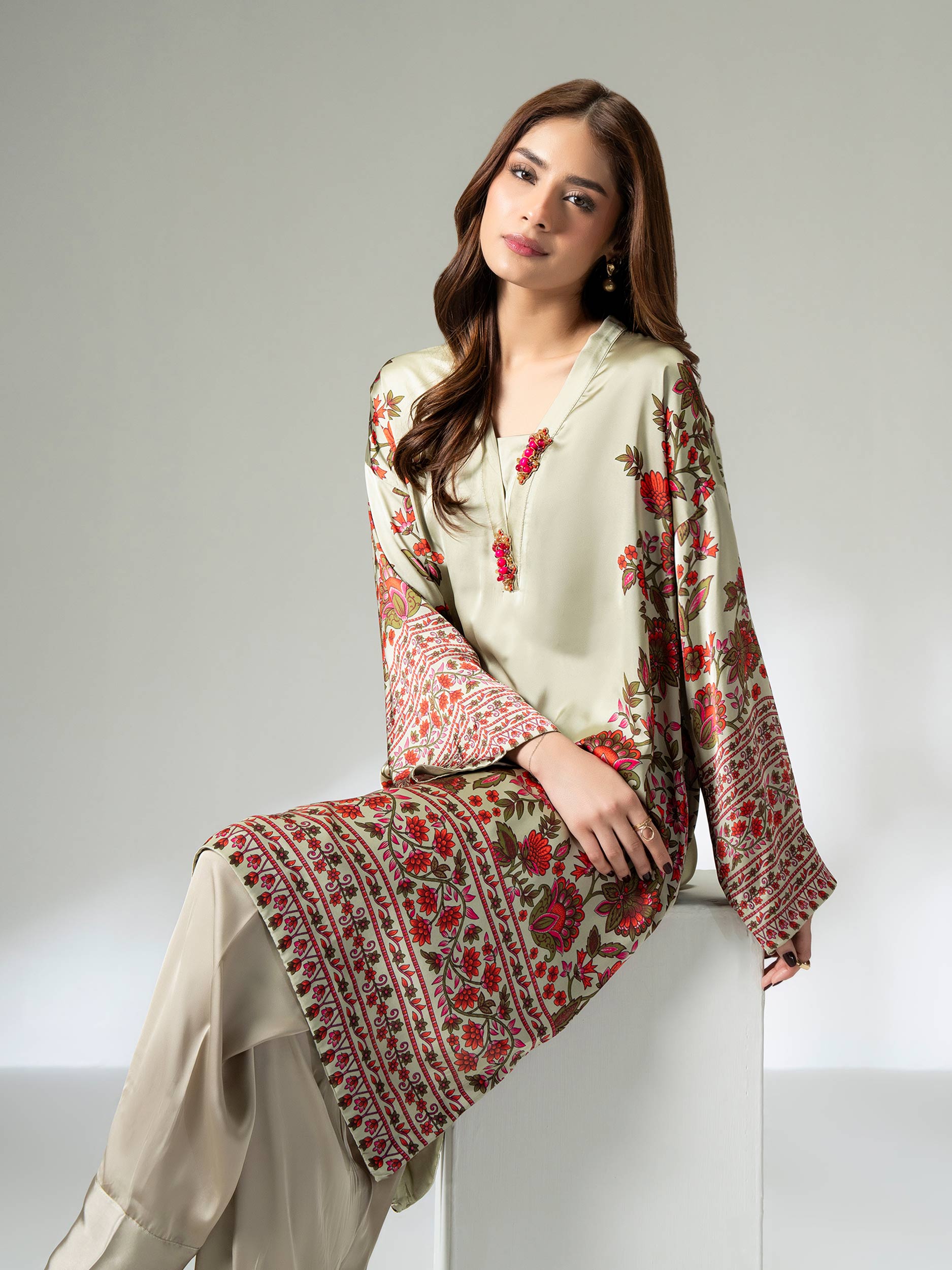 2 Piece Silk Suit (Pret)