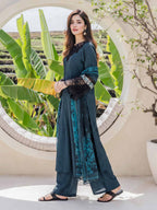 3 Piece Silk Suit- Embroidered (Pret)