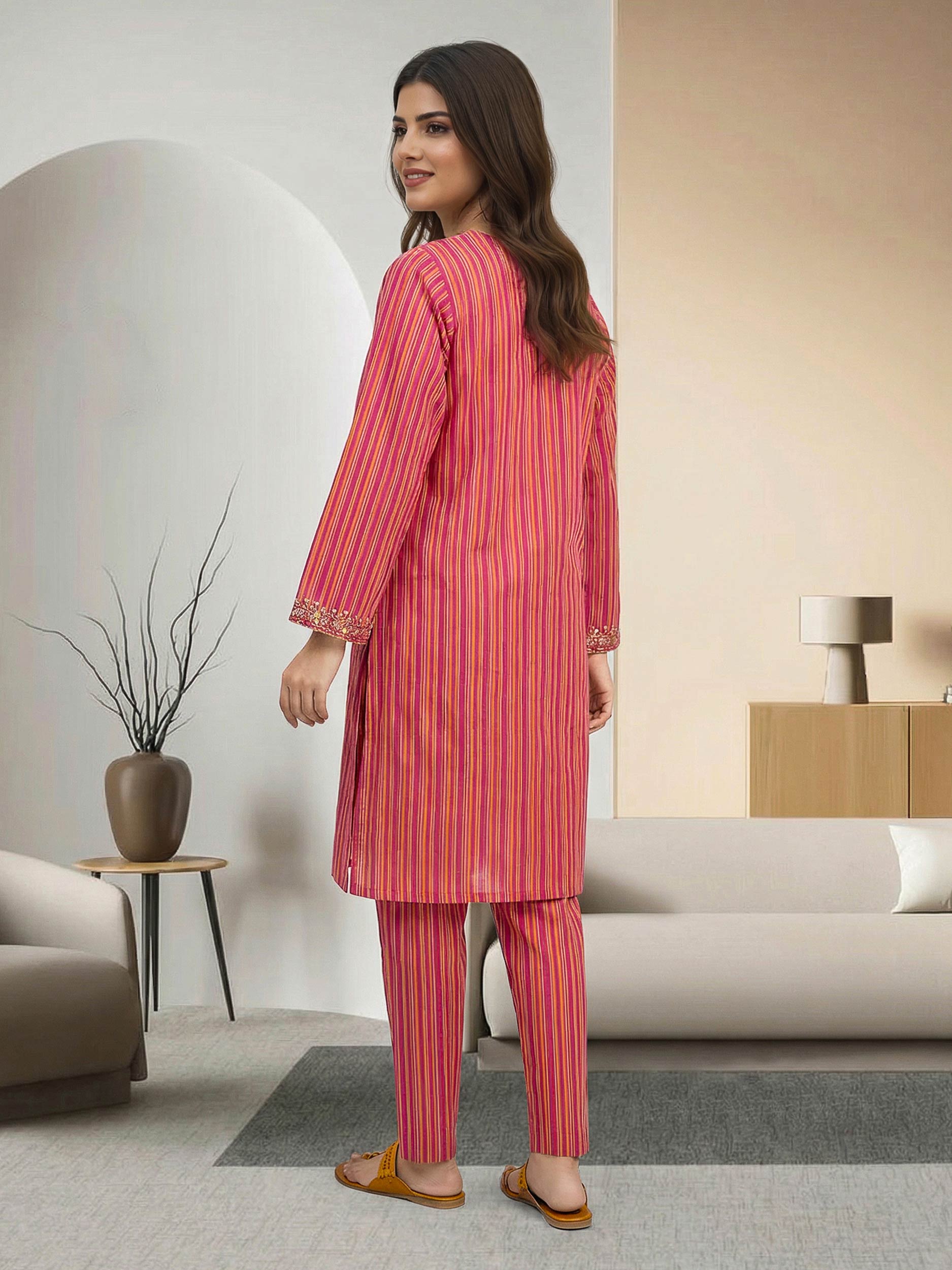 2 Piece Lawn Suit- Embroidered (Pret)