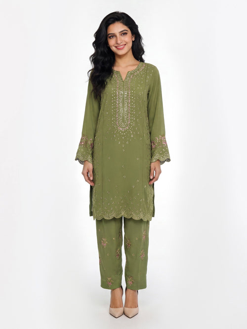 2 Piece Grip Suit- Embroidered (Pret)