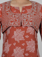 2 Piece Jacquard Suit- Embroidered (Pret)