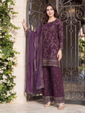 3 Piece Raw Silk Suit- Embroidered (Pret)