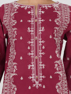 Lawn Slub Co-ord Set- Embroidered