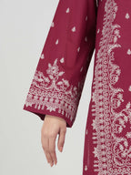 Lawn Slub Co-ord Set- Embroidered