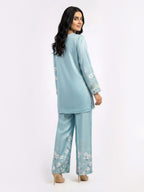 Silk Co-ord set- Embroidered