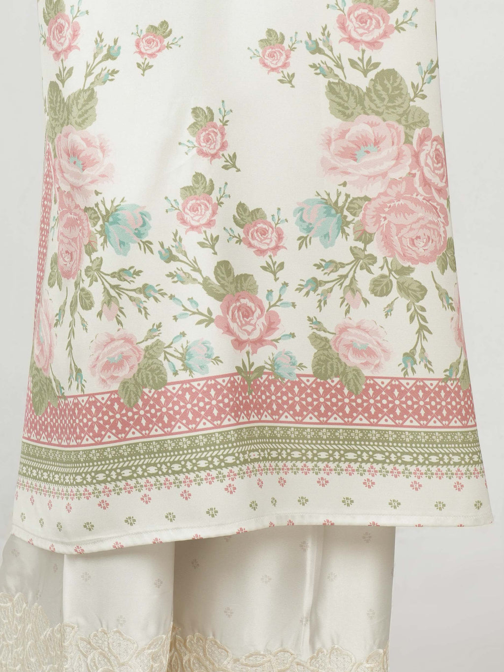 3 Piece Silk Suit- Embroidered (Pret)
