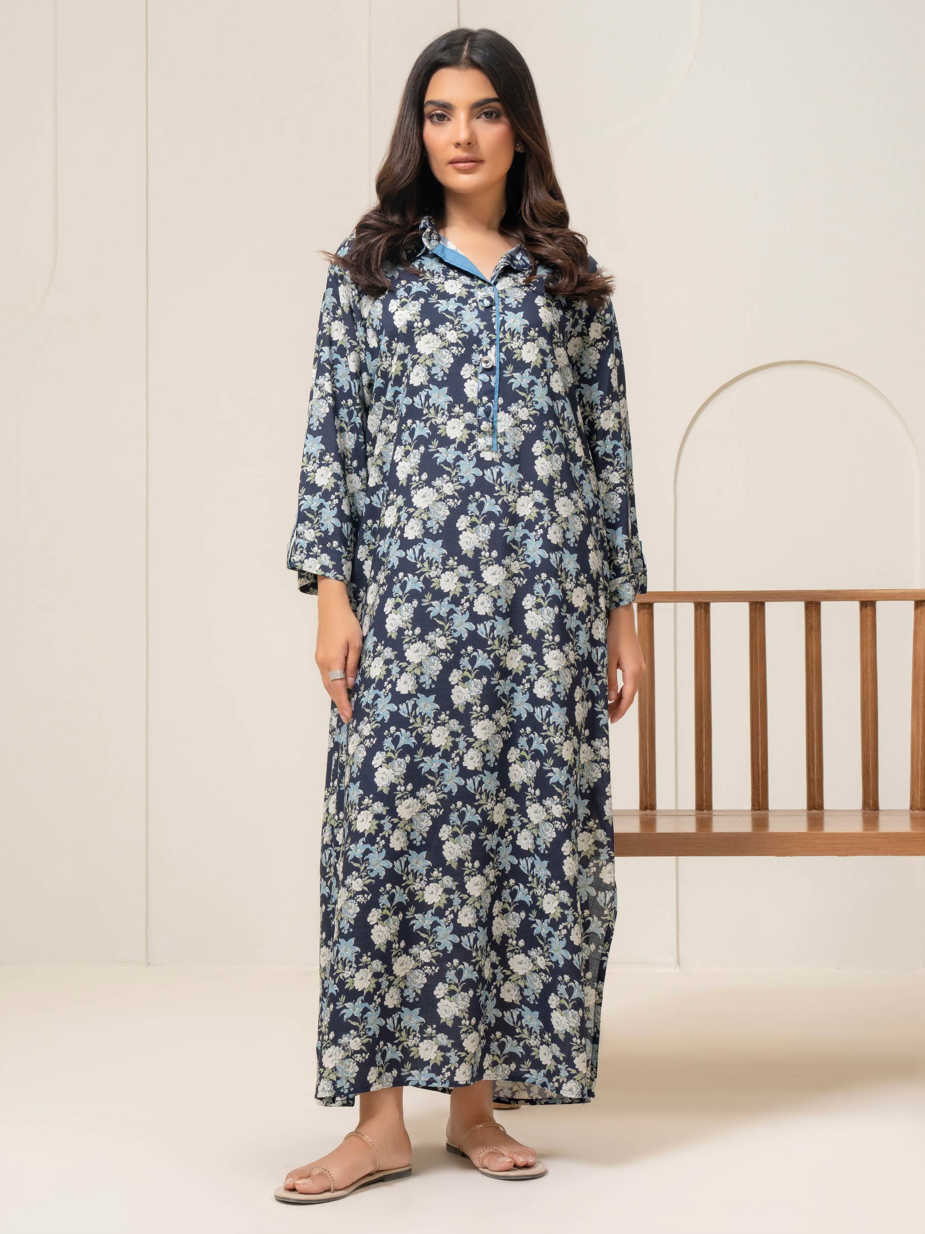 Printed Viscose Dress (Pret)