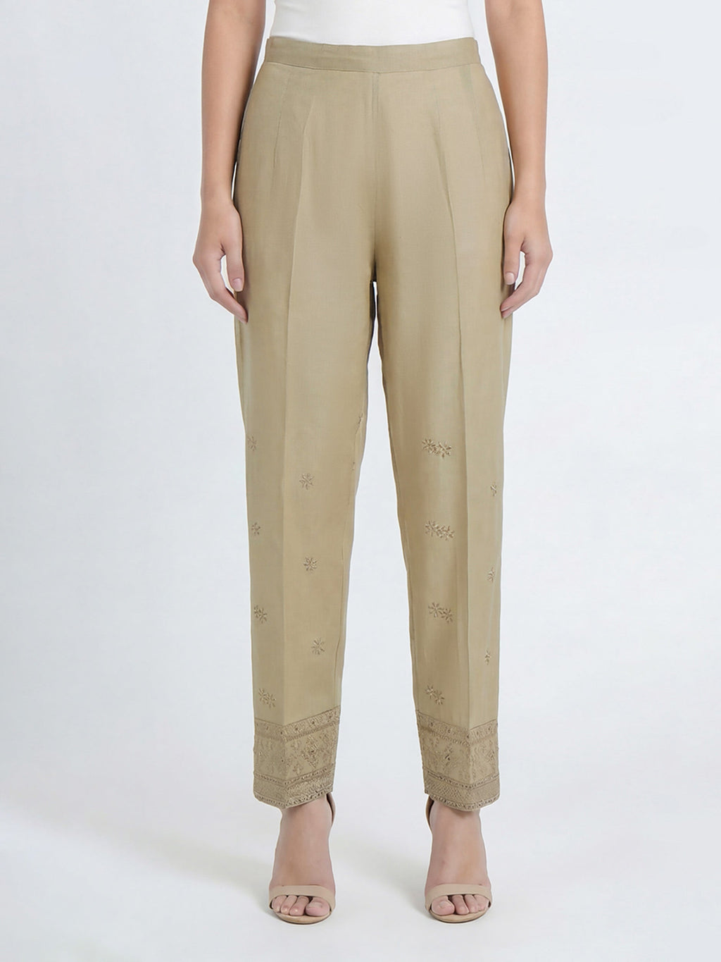 Cambric Trousers- Embroidered (Pret)