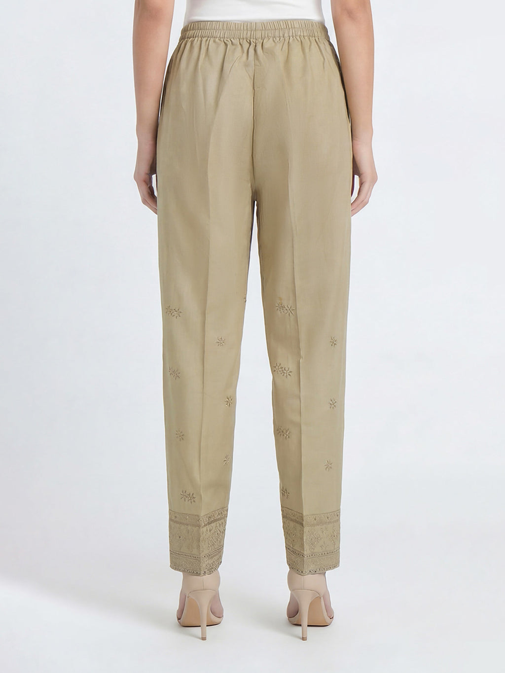 Cambric Trousers- Embroidered (Pret)