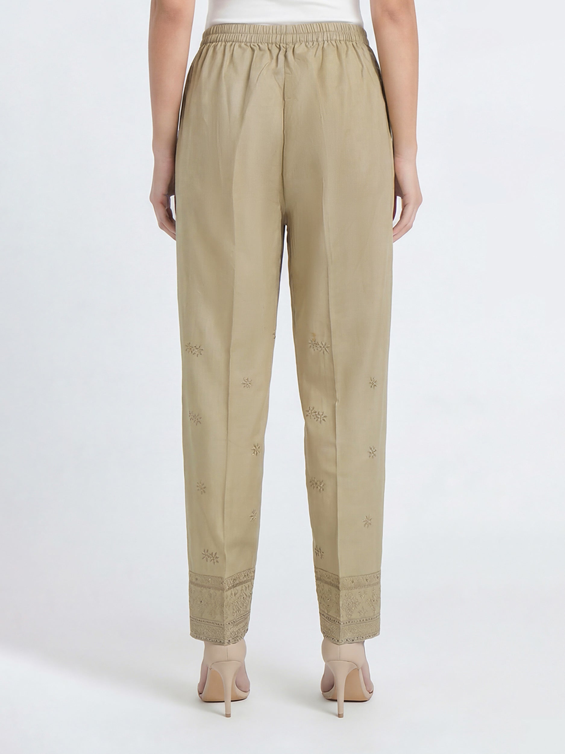 Cambric Trousers- Embroidered (Pret)