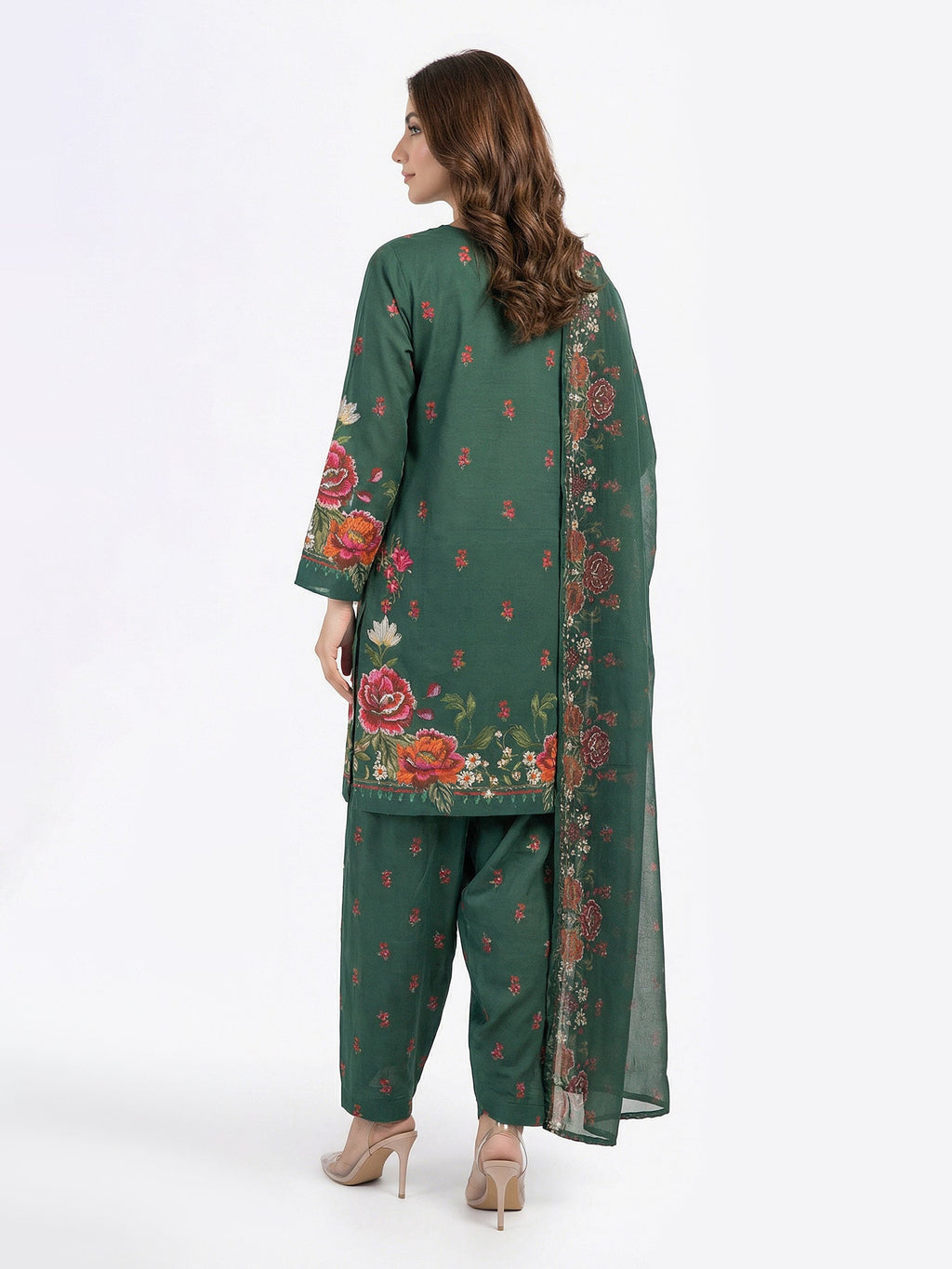 3 Piece Lawn Suit- Embroidered (Pret)