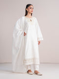3 Piece Cotton Net Suit- Embroidered (Pret)