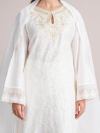 3 Piece Cotton Net Suit- Embroidered (Pret)