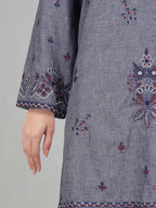 2 Piece Yarn Dyed Suit- Embroidered (Pret)