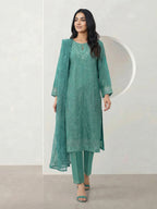 3 Piece Dobby Suit- Embroidered (Pret)