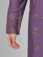 3 Piece Dobby Suit- Embroidered (Pret)