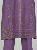 3 Piece Dobby Suit- Embroidered (Pret)