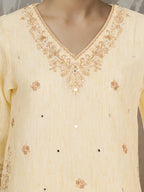3 Piece Viscose Glitter Suit- Embroidered (Pret)