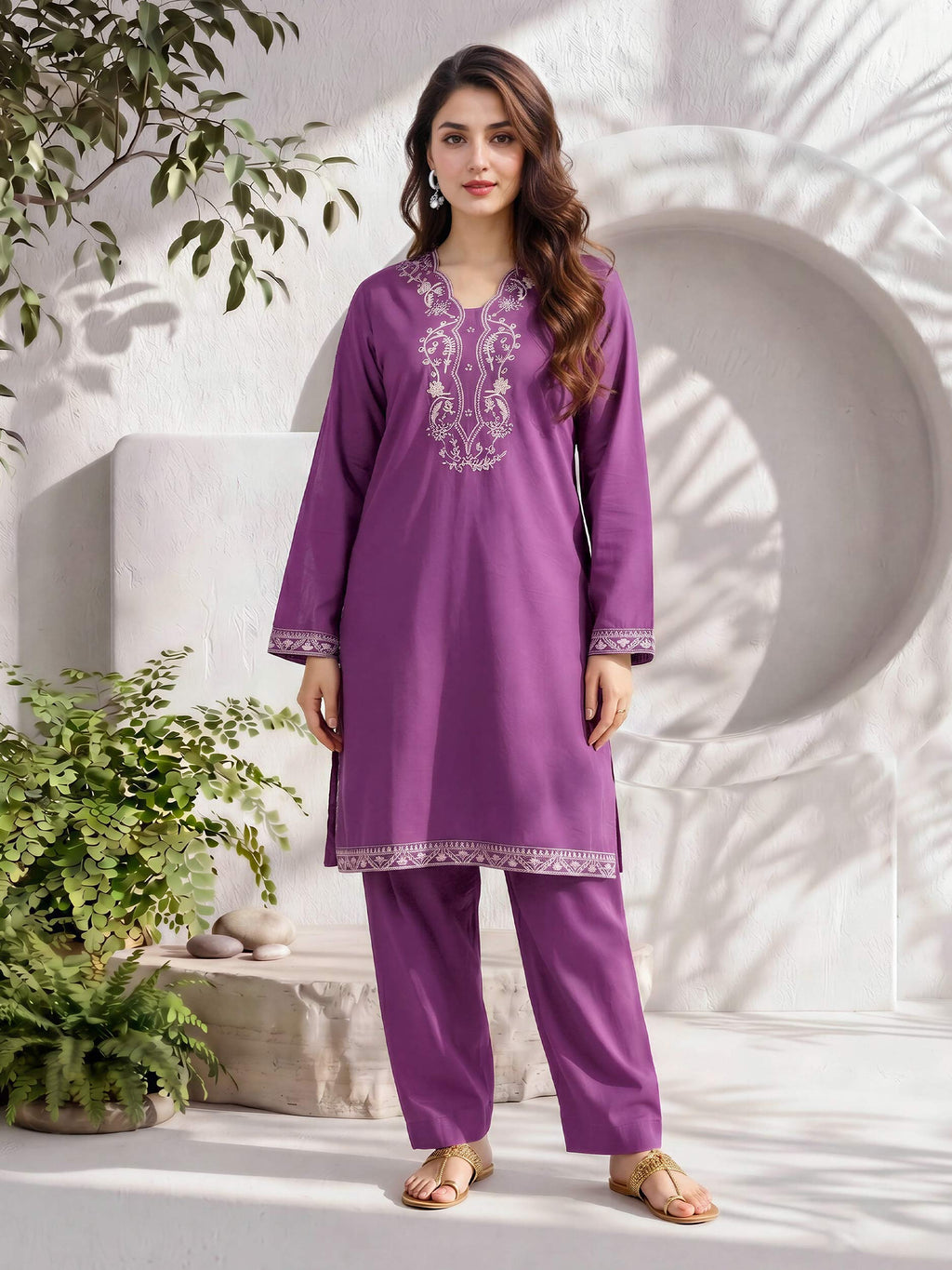 2 Piece Lawn Suit- Embroidered (Pret)