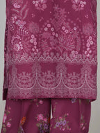 3 Piece Lawn Slub Suit (Pret)