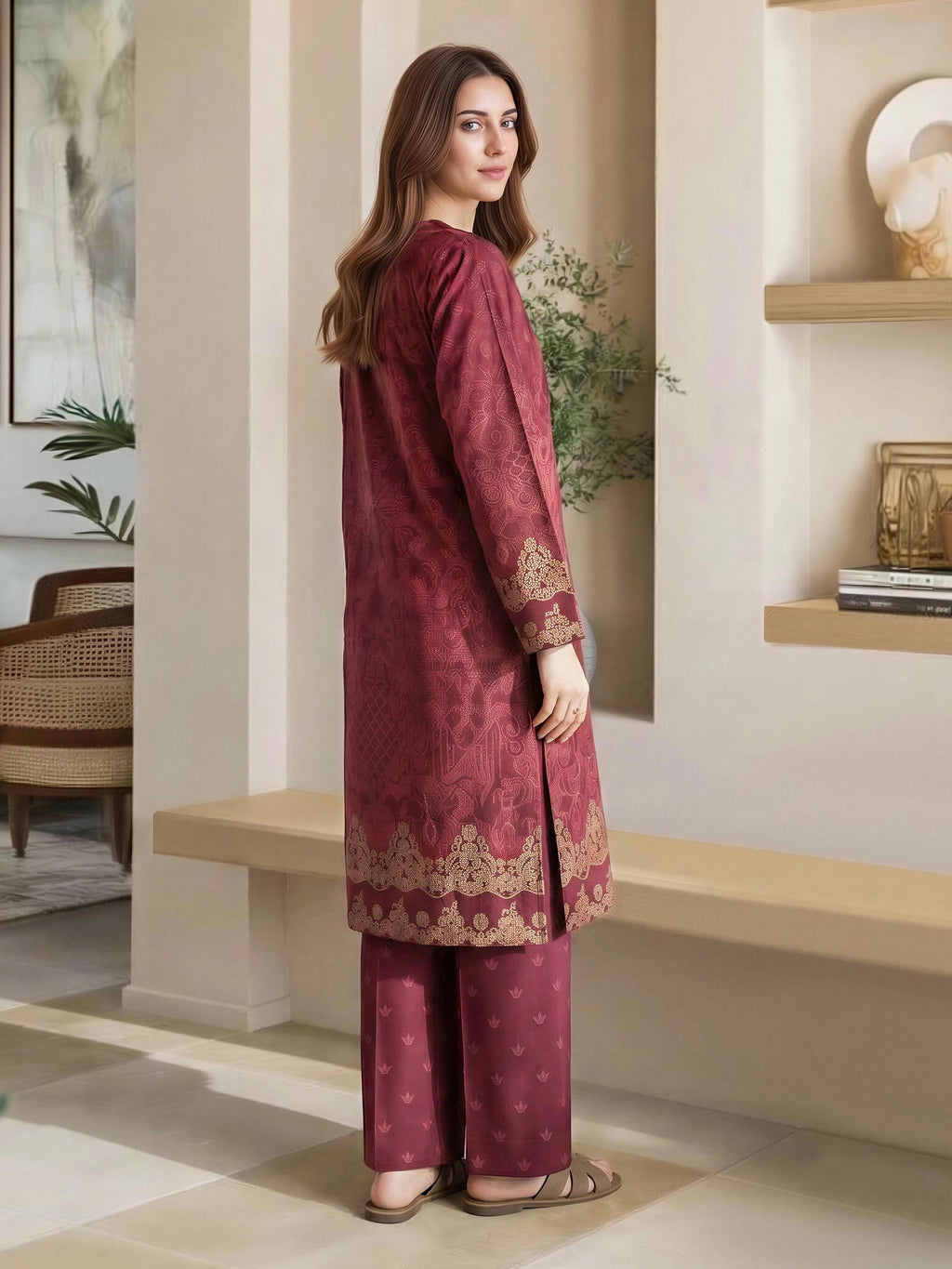 2 Piece Lawn Suit (Pret)