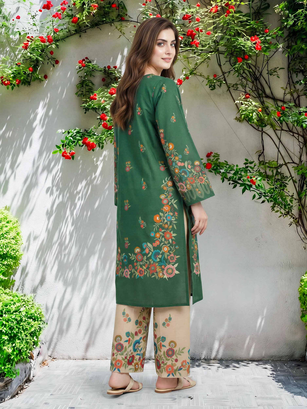 2 Piece Lawn Slub Suit (Pret)