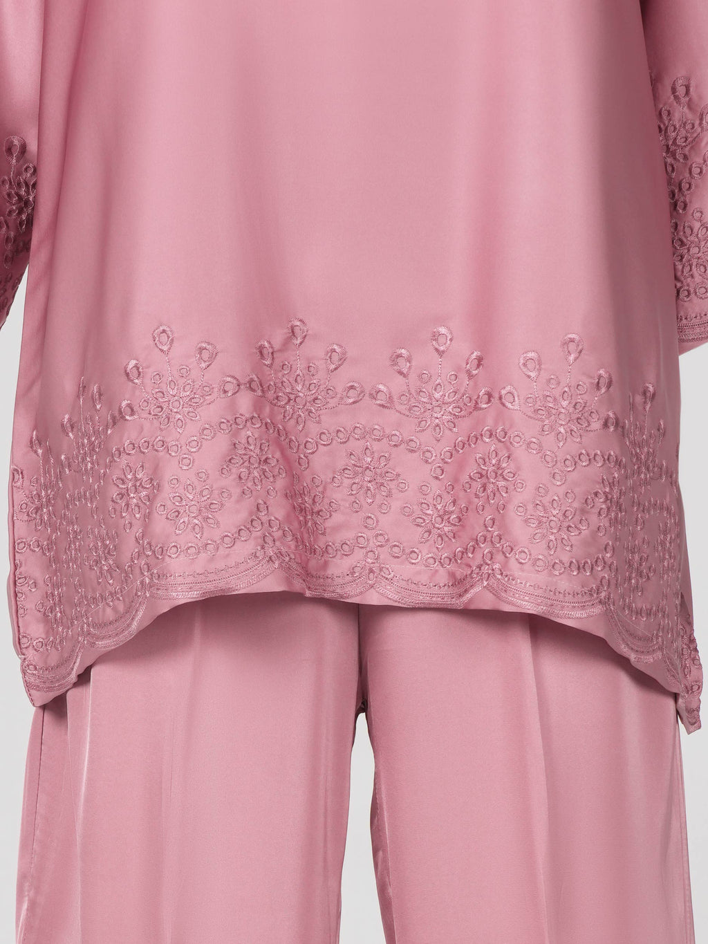 Silk Co-ord Set- Embroidered