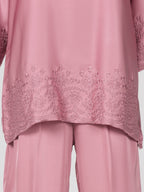 Silk Co-ord Set- Embroidered