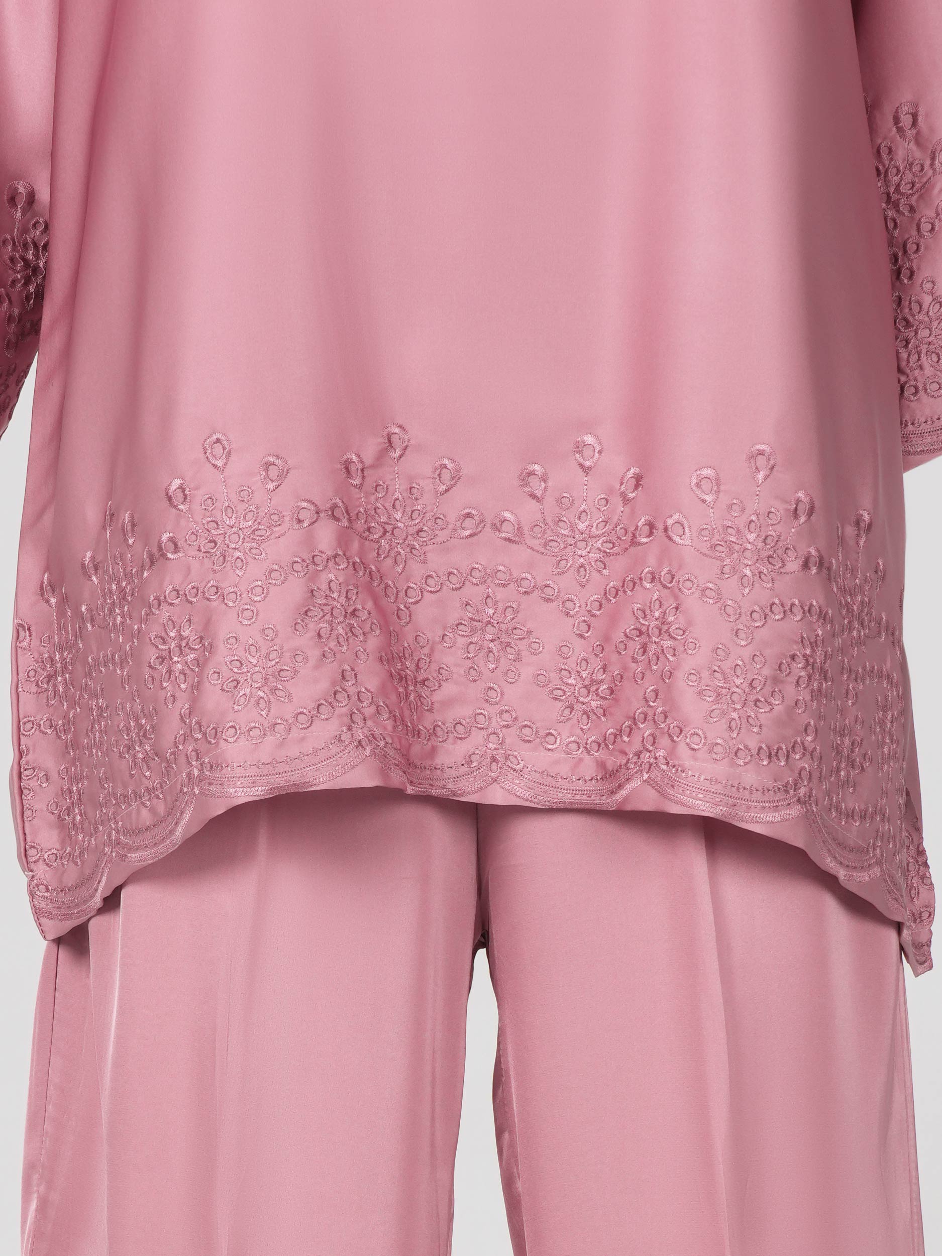 Silk Co-ord Set- Embroidered