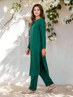 2 Piece Silk Suit- Embellished (Pret)