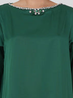 2 Piece Silk Suit- Embellished (Pret)