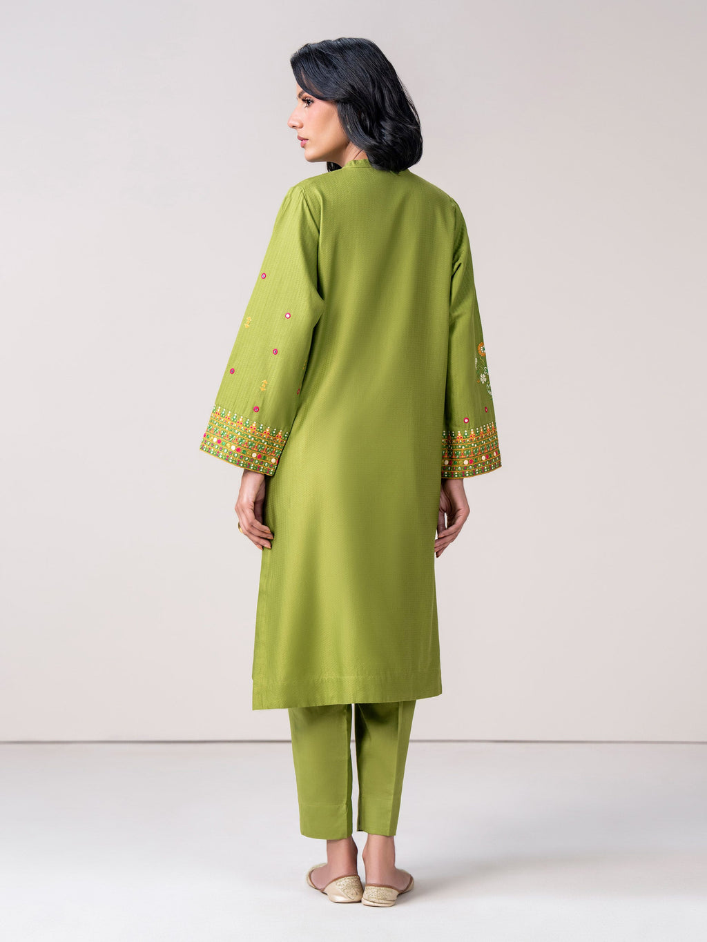 2 Piece Dobby Suit- Embroidered (Pret)