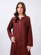 2 Piece Karandi Suit- Embroidered (Pret)