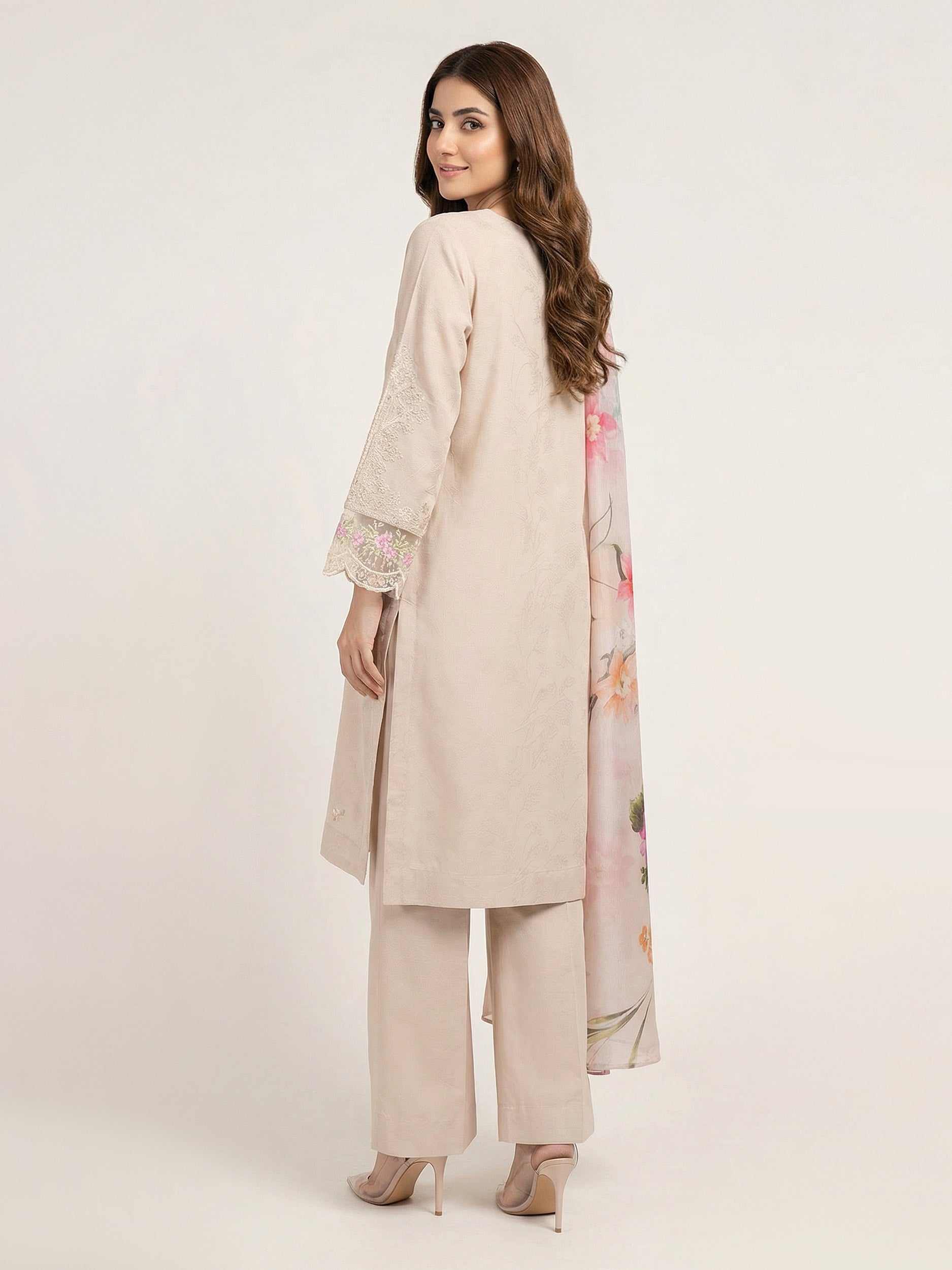3 Piece Yarn Dyed Suit- Embroidered (Pret)