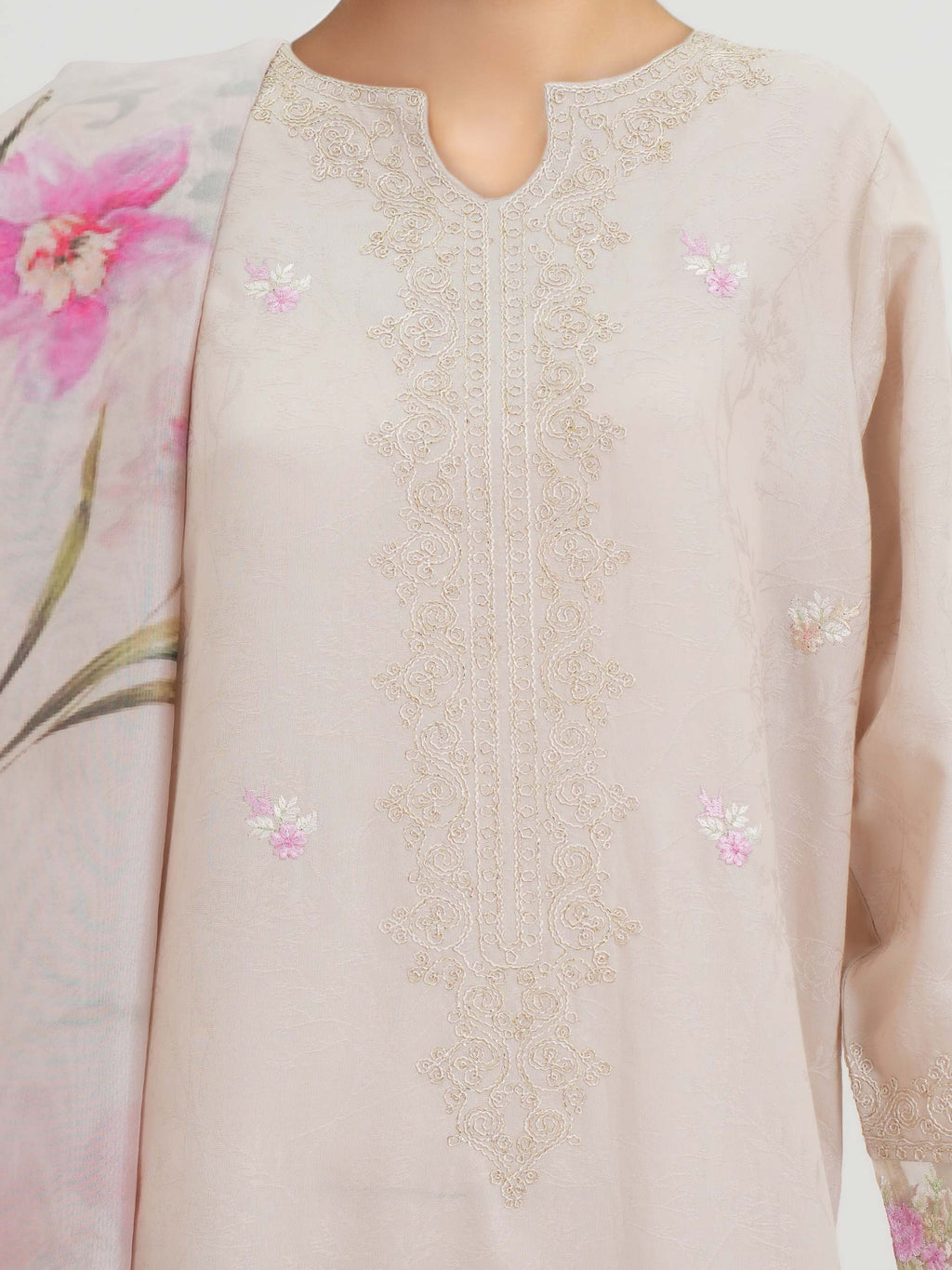3 Piece Yarn Dyed Suit- Embroidered (Pret)