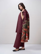 2 Piece Cardigan Khaddar Suit (Pret)