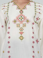 Lawn Slub Kurti- Embroidered (Pret)