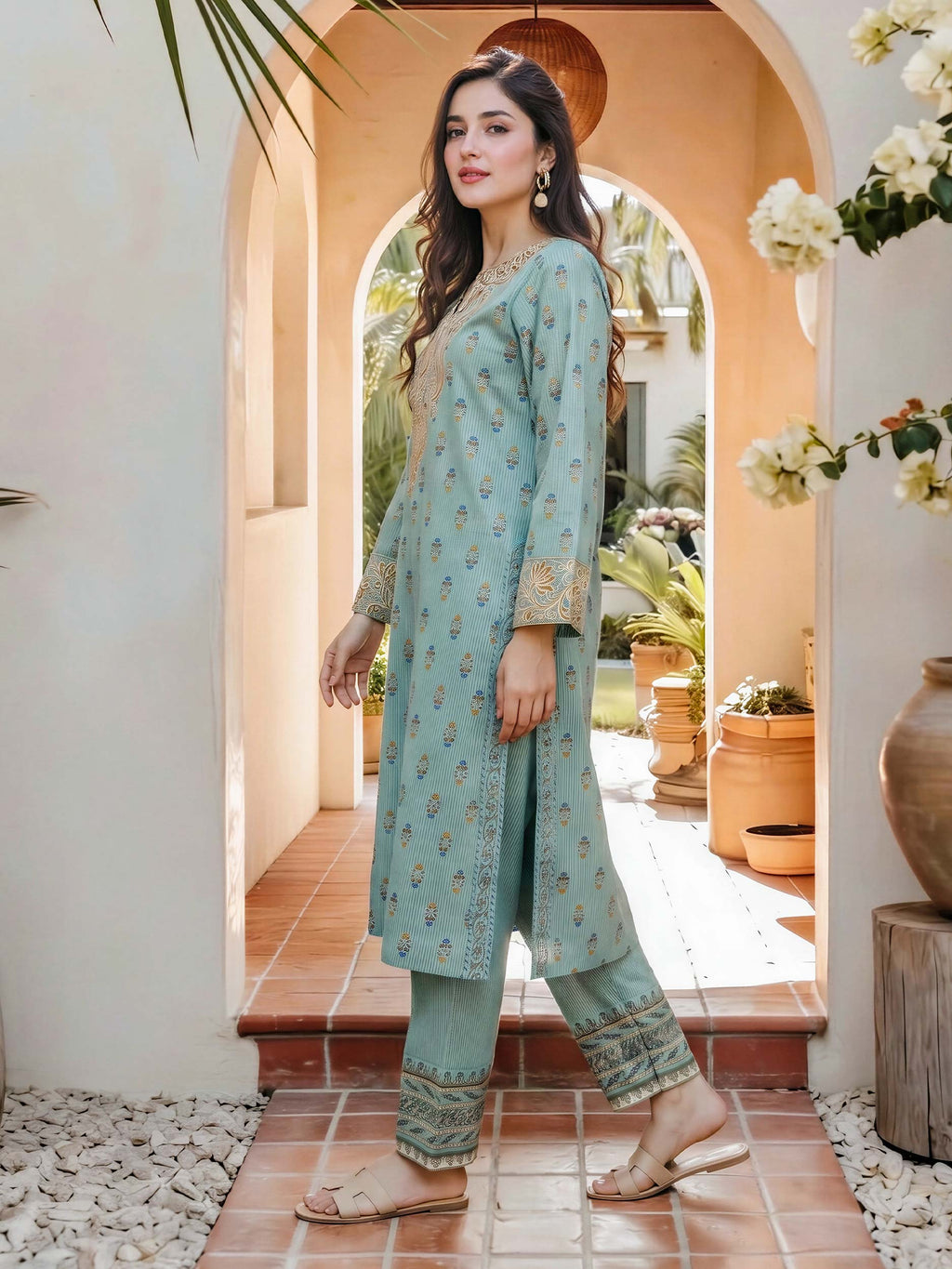 2 Piece Lawn Suit- Embroidered (Pret)