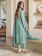 3 Piece Lawn Suit- Embroidered (Pret)