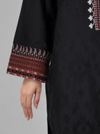 3 Piece Satin Suit- Embroidered (Pret)