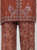 Lawn Co-ord set- Embroidered