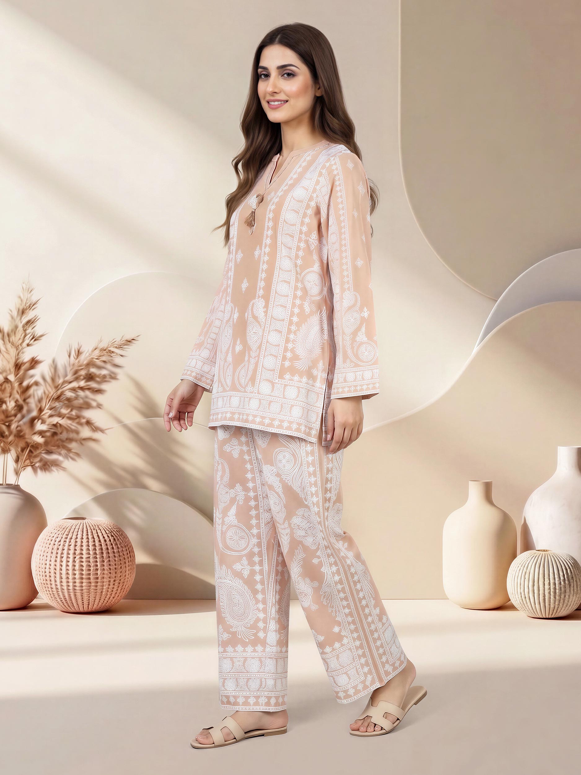 Viscose Cotton Co-ord Set