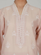 2 Piece Self Jacquard Suit- Embroidered (Pret)