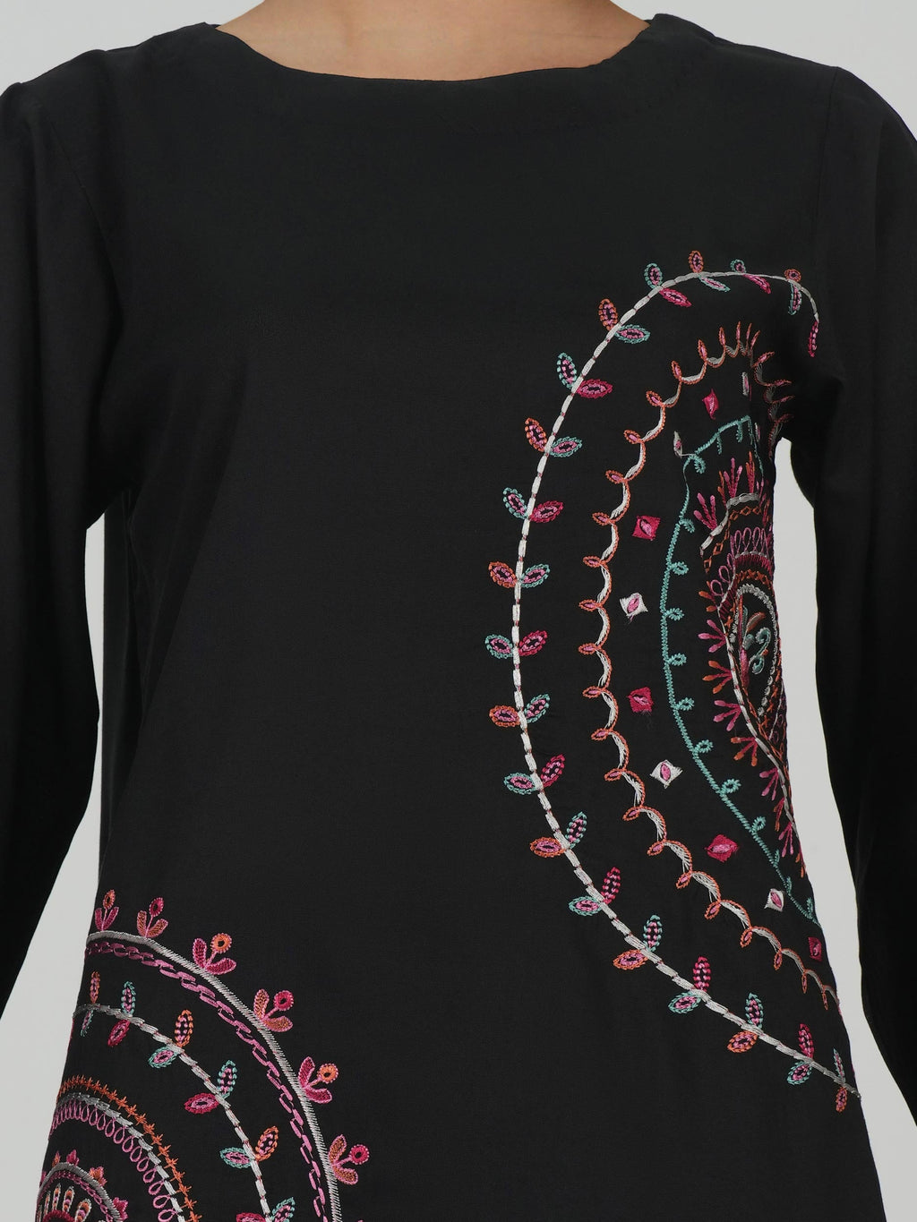 2 Piece Viscose Suit- Embroidered (Pret)