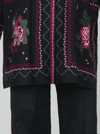 Lawn Slub Co-ord Set- Embroidered
